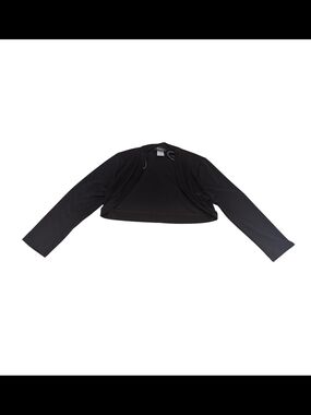 EUC Taboo Girls Small Black Long Sleeve Cropped Shrug Bolero